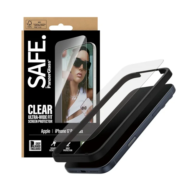 Стъклен протектор Safe за iPhone 18 Pro Max, UWF EasyAligner 5