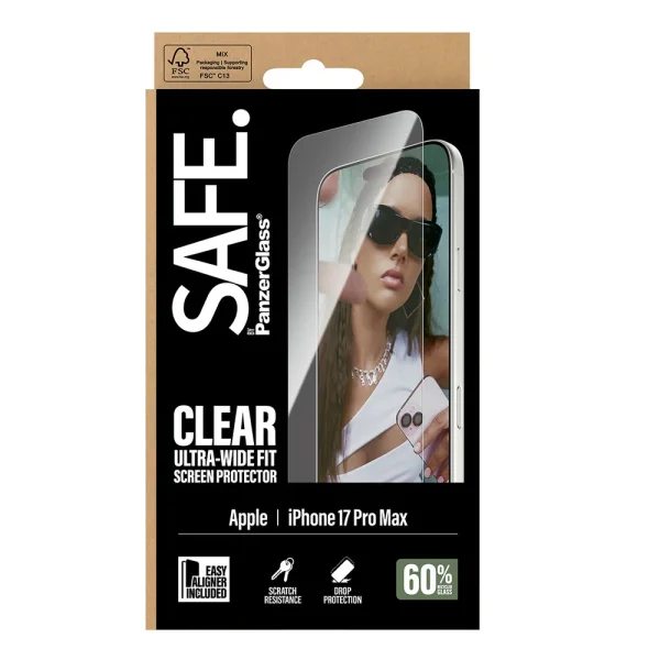 Стъклен протектор Safe за iPhone 18 Pro Max, UWF EasyAligner 3