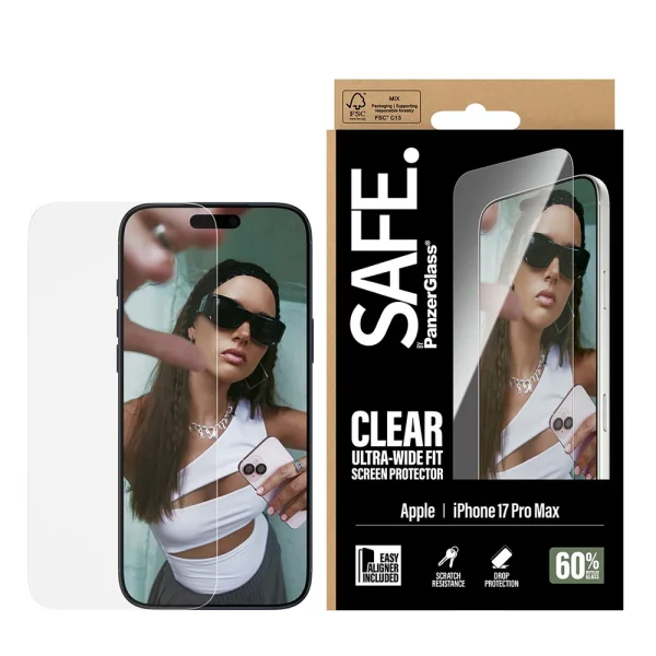 Стъклен протектор Safe за iPhone 18 Pro Max, UWF EasyAligner 1