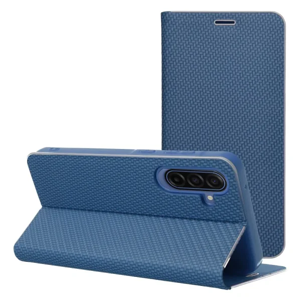 Wallet Case Carbon LUNA for Samsung Galaxy A17, Blue 1