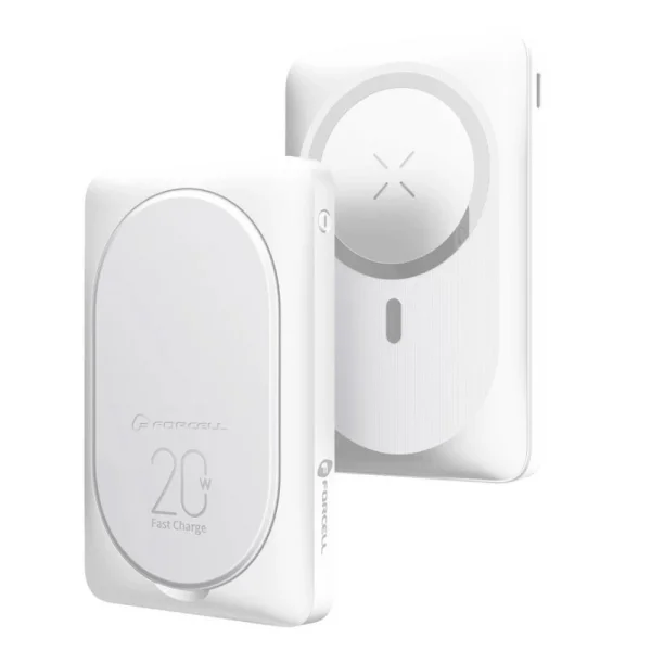 Външна батерия Forcell F-Energy MagStand, F10K2, QC3.0, PD, 5A, 20W, 10000 mAh, бял 1