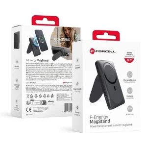 Външна батерия Forcell F-Energy MagStand, F10K2, QC3.0, PD, 5A, 20W, 10000 mAh, черен 6