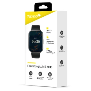 Смарт Часовник TITMO E-100, TFT, bluetooth, черен 3