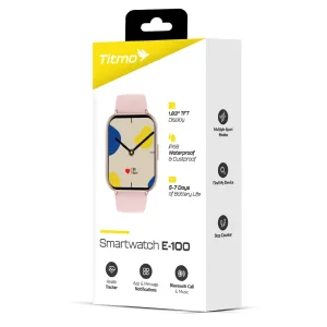 Смарт Часовник TITMO E-100, TFT, bluetooth, розов 3