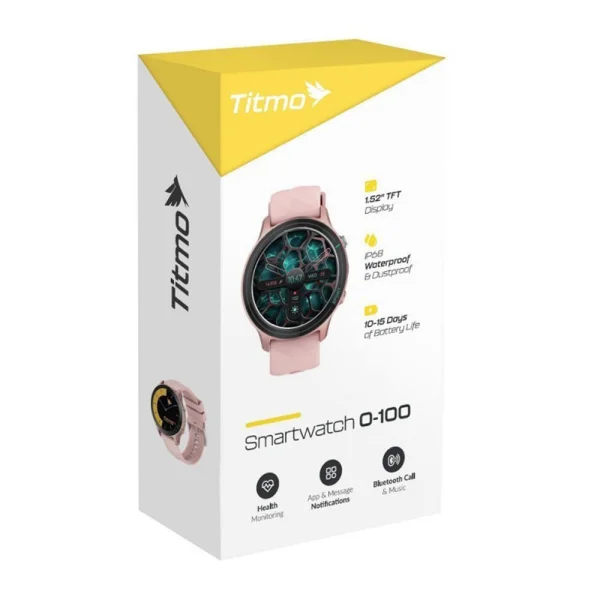Смарт Часовник TITMO O-100, TFT, bluetooth call, розов 3