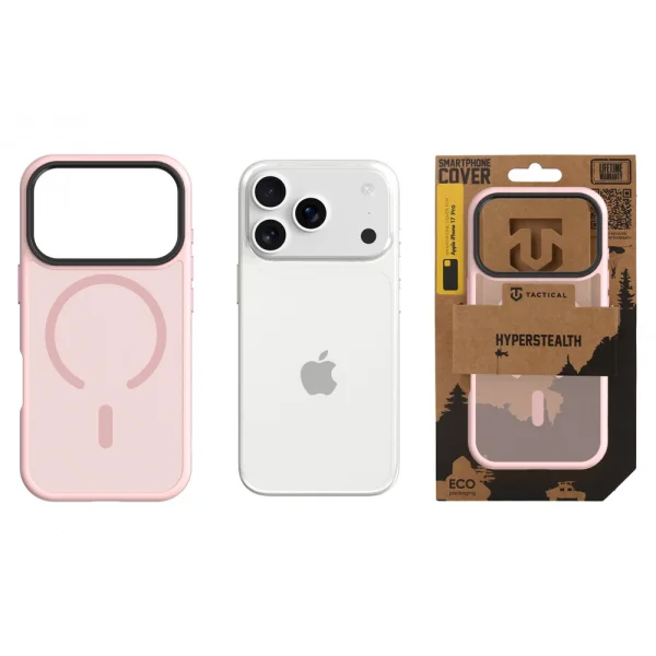 Shockproof case Tactical MagForce Hyperstealth for iPhone 18 Pro, pink 3