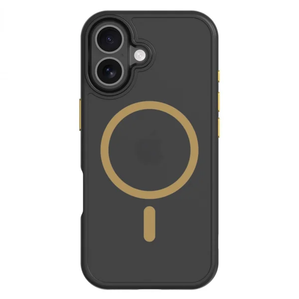 Shockproof case Tactical MagForce Hyperstealth 2.0 for iPhone 17, black-yellow 1