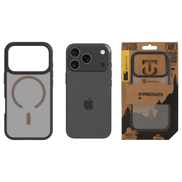 Shockproof case Tactical MagForce Hyperstealth 2.0 for iPhone 18 Pro, black - brown 3