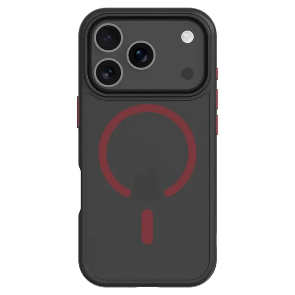 Shockproof case Tactical MagForce Hyperstealth 2.0 for iPhone 18 Pro, black-red 1