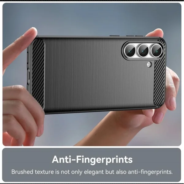 Techsuit Carbon Silicone Case for Samsung Galaxy S25 FE, black 3