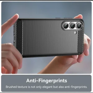 Techsuit Carbon Silicone Case for Samsung Galaxy S25 FE, black 3