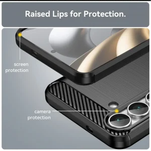 Techsuit Carbon Silicone Case for Samsung Galaxy S25 FE, black 5
