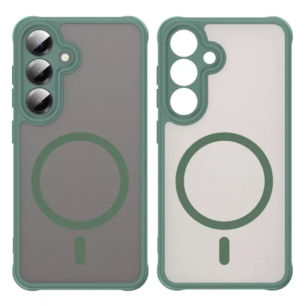 Shockproof case Techsuit HaloFrost II MagSF for Samsung Galaxy S25 FE, Green 4