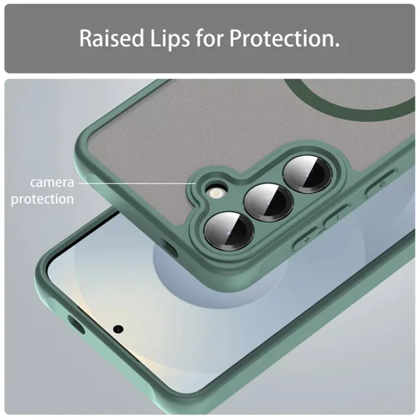 Shockproof case Techsuit HaloFrost II MagSF for Samsung Galaxy S25 FE, Green 2