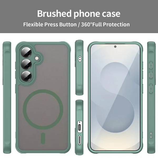 Shockproof case Techsuit HaloFrost II MagSF for Samsung Galaxy S25 FE, Green 5