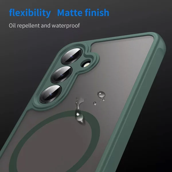 Shockproof case Techsuit HaloFrost II MagSF for Samsung Galaxy S25 FE, Green 3