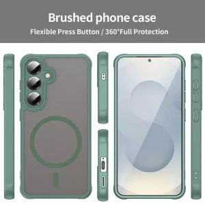 Shockproof case Techsuit HaloFrost II MagSF for Samsung Galaxy S25 FE, Green 5
