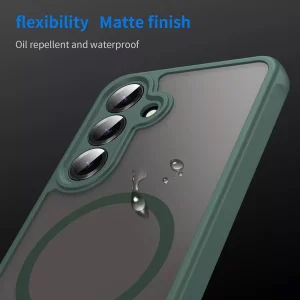 Shockproof case Techsuit HaloFrost II MagSF for Samsung Galaxy S25 FE, Green 3