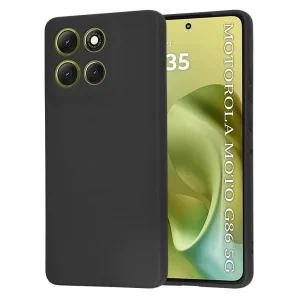 Силиконов калъф Techsuit SoftFlex за Motorola Moto G86, черен