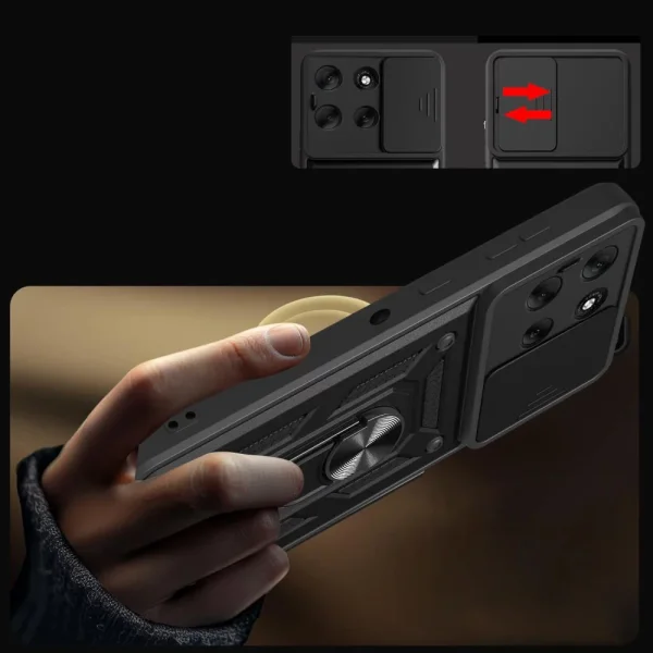 Удароустойчив Калъф Techsuit CamShield за Motorola Moto G86, черен 2