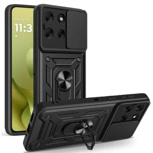 Удароустойчив Калъф Techsuit CamShield за Motorola Moto G86, черен