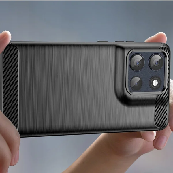 Силиконов Калъф Techsuit Carbon за Motorola Moto G86, черен 3