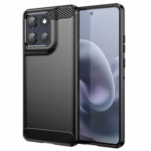 Силиконов Калъф Techsuit Carbon за Motorola Moto G86, черен
