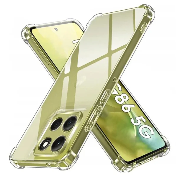 Силиконов калъф Techsuit Shockproof за Motorola Moto G86, Прозрачен 1