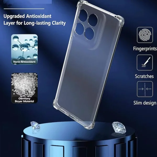 Силиконов калъф Techsuit Shockproof за Motorola Moto G86, Прозрачен 4