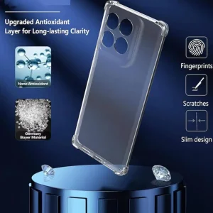 Силиконов калъф Techsuit Shockproof за Motorola Moto G86, Прозрачен 4