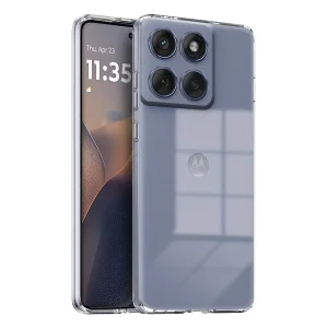 Силиконов калъф Techsuit Clear за Motorola Moto G86, прозрачен