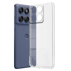Силиконов калъф Techsuit Clear за Motorola Moto G86, прозрачен 3