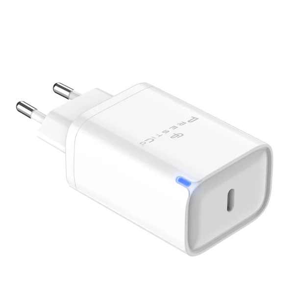 Зарядно Prestico F15+, 220V, USB-C, PD, 30W, бял 1
