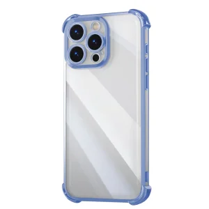 Силиконов калъф Anti Shock Chrome за iPhone 15 Pro, син