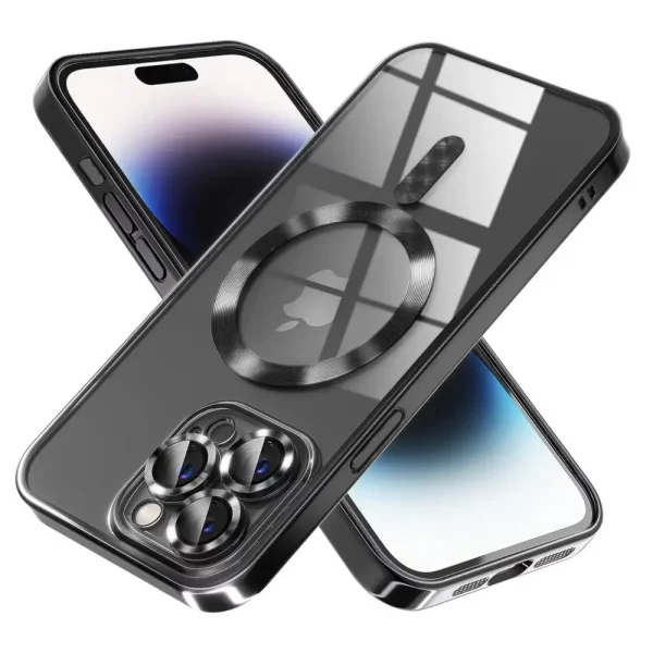 Силиконов калъф Color Chrome MagSF IPhone 15 Pro, черен 1