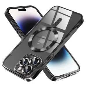 Силиконов калъф Color Chrome MagSF IPhone 15 Pro, черен
