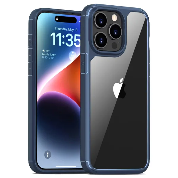 Удароустойчив калъф Color Shock за Iphone 15 Pro, син 1