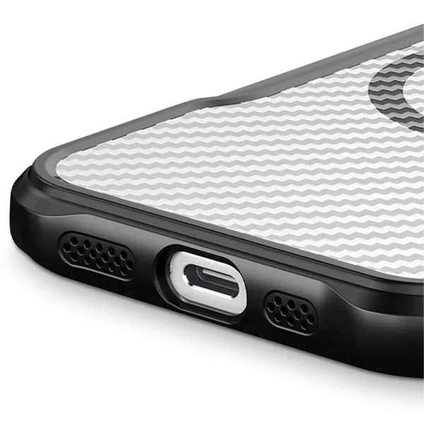 MagSF Hybrid Carbon Case for iPhone 15 Pro, Black 4