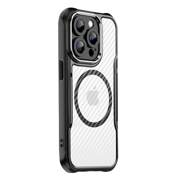 MagSF Hybrid Carbon Case for iPhone 15 Pro, Black 2