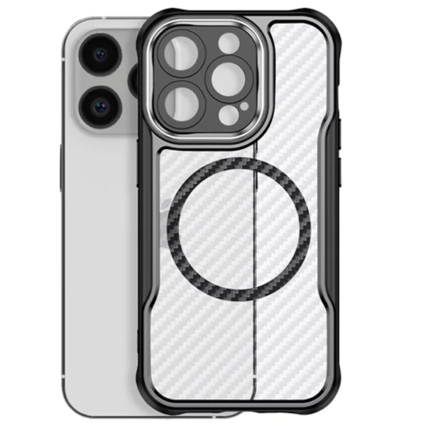 MagSF Hybrid Carbon Case for iPhone 15 Pro, Black 5