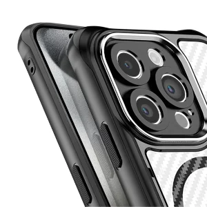 MagSF Hybrid Carbon Case for iPhone 15 Pro, Black 3