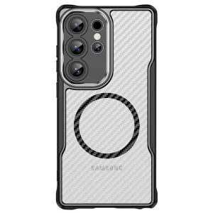 Калъф MagSF Hybrid Carbon за Samsung Galaxy S24 Ultra, Черен