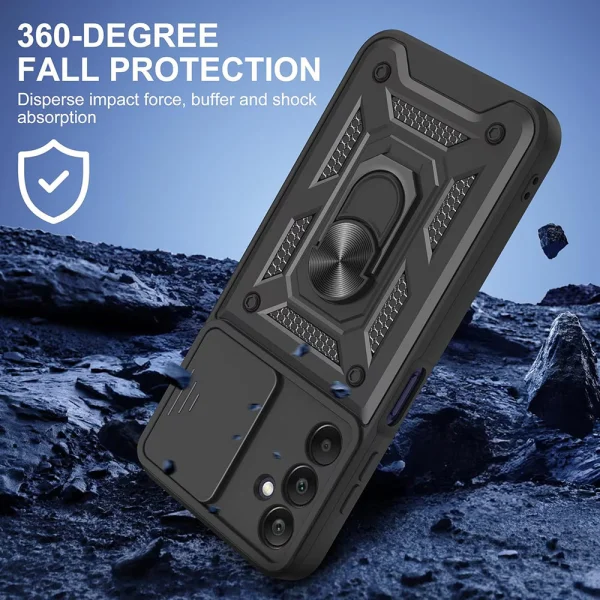 Shockproof Slide Camera case for Samsung Galaxy S25 FE, black 2