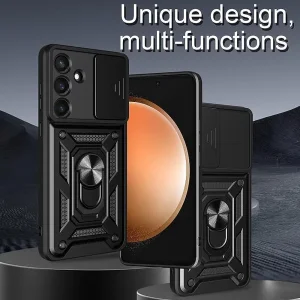 Shockproof Slide Camera case for Samsung Galaxy S25 FE, black 3