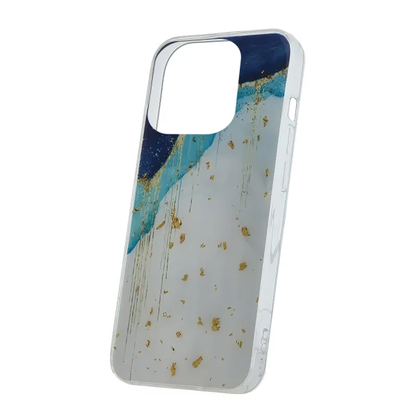 Silicone case Gold Glam for iPhone 15 Pro, Iceberg 2