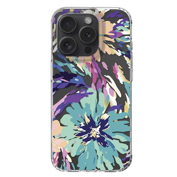 Удароустойчив калъф IMD print за iPhone 15 Pro, Арт цветя 2