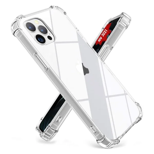 Silicone case Drop Resistant for iPhone 12 Pro, Transparent 1