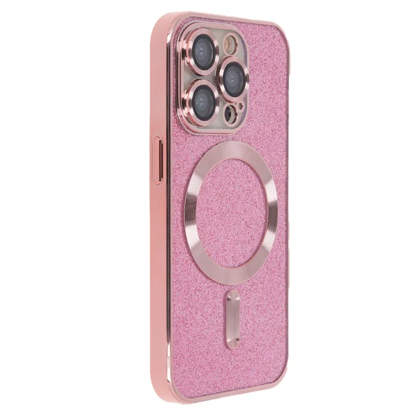 Silicone Case Sparkle Flex MagSF for Iphone 15 Pro, Pink 1