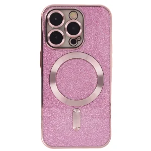 Silicone Case Sparkle Flex MagSF for Iphone 15 Pro, Pink 3