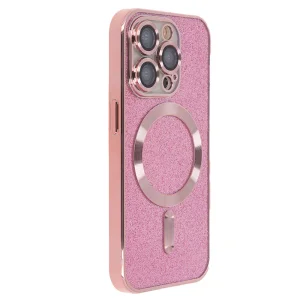 Силиконов калъф Sparkle Flex MagSF за Iphone 15 Pro, Розов